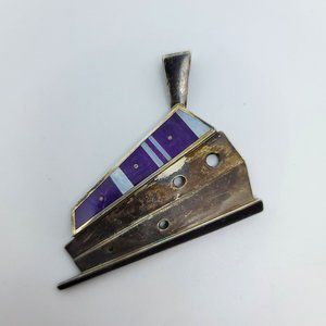 Sterling, Sugilite, & MOP Pendant by Ray Tracey